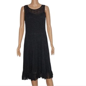Jessica Howard Damen schwarz gepunktet ärmellos gefüttert Fit and Flare Kleid Größe 8 - Bild 1 von 10