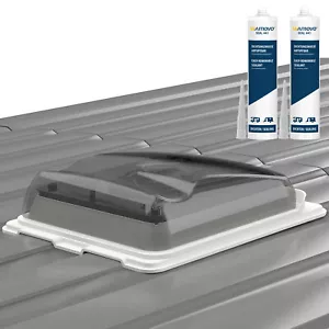 Fiamma Vent klar 28x28cm Dachfenster + 2x Dichtstoff + Adapterrahmen für Ducato - Picture 1 of 7