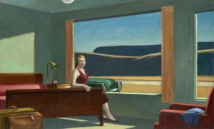 Western Motel, 1957 by Edward Hopper Art Print Lady Desk Landscape Poster 11x14 - Picture 1 of 1