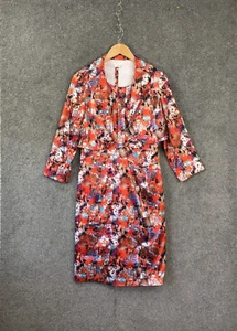 Studibaker Hawk women dress suit 12 multicolour sheath crop jacket VINTAGE 90s M - Picture 1 of 24