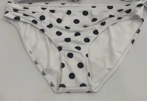 ROXY Size XL / 14 BIKINI White Black Polka Dot Full Cover Bather Pant NEW $59.99 - Picture 1 of 5