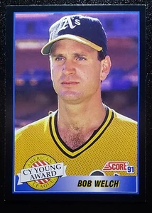 1991 Score Baseball #877 Bob Welch CY Young Award - Bild 1 von 2