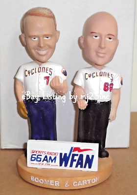 NEW BOOMER & CARTON BOBBLEHEAD WFAN 66AM SPORTS RADIO 2008 BROOKLYN CYCLONES SGA - Image 1 of 2