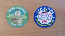 1991 7-11 Slurpee Florida Coin #9 Dave Justice Braves