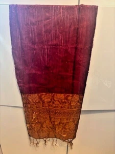 Sheer Red Orange Moroccan Pashmina Scarf Shawl Wrap - Picture 1 of 3