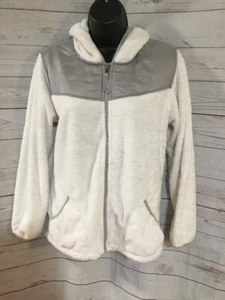 The North Face Girls Fleece Jacket Full Zip Hooded White/Gray Size XL - Picture 1 of 7