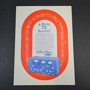 1943 Hallicrafters Model S-27 FM/AM Receiver Vintage Print Ad UHF Chicago IL - Picture 1 of 4