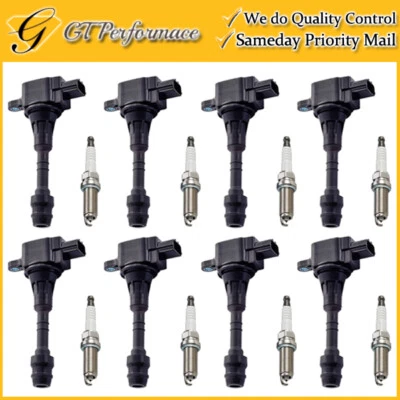 Bobina de encendido y bujía de calidad OEM 8 PIEZAS para Infiniti FX45/M45/Q45 4,5 L V8 Foto 1 de 4