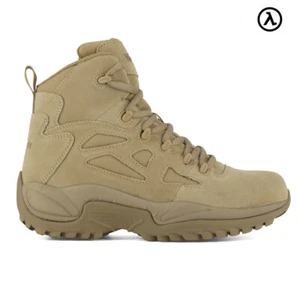 REEBOK WÜSTENBRAUN 6" STEALTH STIEFEL SEITLICHER REISSVERSCHLUSS WEICHE ZEHENSTIEFEL RB8695 - ALLE GRÖSSEN - Bild 1 von 6