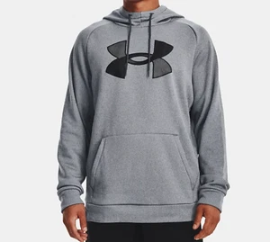 Under Armour Fleece Big Logo Men's Size S Small Hoodie Grey UA #401-013 - Picture 1 of 9