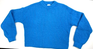 NUOVO BP maglione donna maglia cavo blu extra small manica a palloncino comodo nuovo con etichette - Foto 1 di 12
