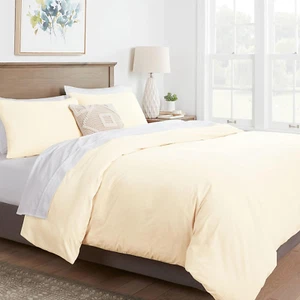 Queen/Full Duvet Cover, 800 Thread Count Sateen 3 Pc Egyptian Cotton Duvet Cover - Picture 1 of 8