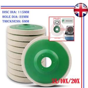 115MM 4-1/2in Wool Felt Flap Disc Finishing Wheel Buffing Pads For Angle Grinder - Picture 1 of 15