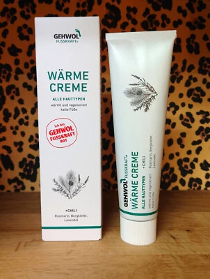 GEHWOL FUSSKRAFT Wärme Creme 125 ml, wärmt und regeneriert kalte Füße (Rot)