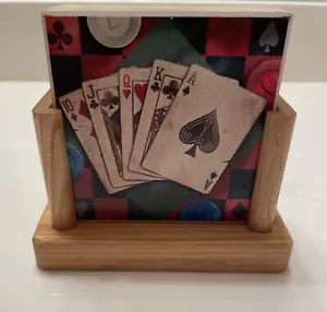 Posavasos para bebidas de póker para cartas - Imagen 1 de 3