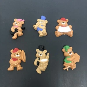 Menge 6 Vintage Kunststoff Kühlschrankmagnete Googly Eyes Teddybären - Bild 1 von 10