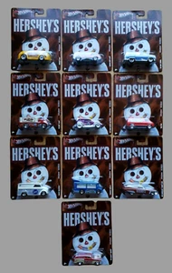 2011 Hot Wheels HERSHEY'S Complete 10 Car Set Pop Culture Nostalgic Brands 1:64 - Picture 1 of 24