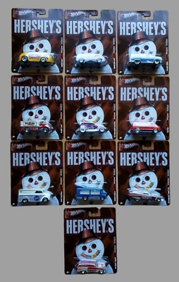 2011 Hot Wheels HERSHEY'S полный набор из 10 автомобилей поп-культура ностальгические бренды 1:64 - Изображение 1 из 4