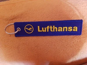 Lufthansa - Blau - Schlüsselanhänger - beidseitig gestickt - Neu - Bild 1 von 1