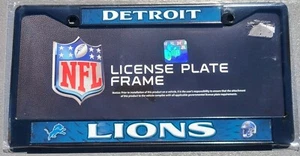 New Detroit Lions Black/Blue License Plate Frame - Picture 1 of 3