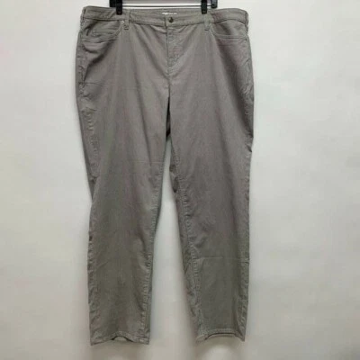 Pantalones de pana Lands' End para mujer 24W gris tiro medio pierna recta nuevos sin etiquetas Foto 1 de 4
