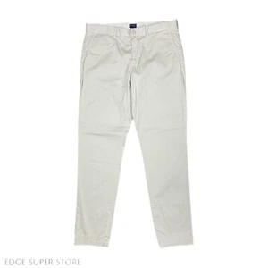 J Crew Beige Khaki Flat Front Stretch 770 Straight Leg Chino Pants Size 34 X 34 - Picture 1 of 5