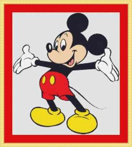 Mickey Maus Kreuzstich Kit - Bild 1 von 2