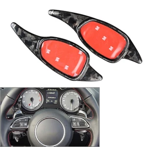 Für Audi A5 S3 S4 S5 S6 SQ5 RS3 RS4 RS5 RS6 RS7 Kohlefaser-Lenkrad-Schaltwippen - Picture 1 of 9