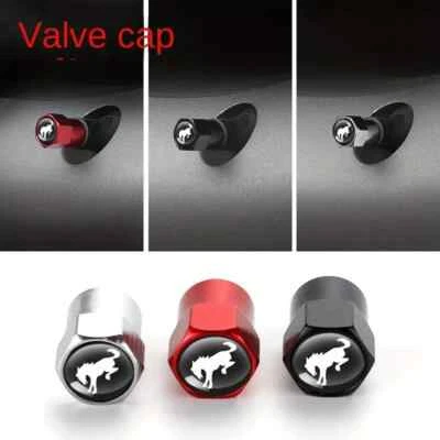 HORSE STALLION TYRE Red Bike Schrader Valve Caps Aluminum BMX CAP CAR VAN - Image 1 of 4