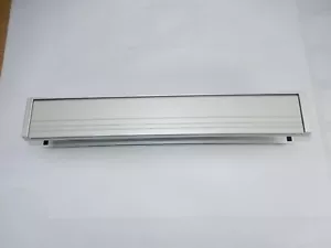 12.5" SlLVER SLIMLINE LETTER BOX LETTERBOX 20 TO 80mm uPVC PVC TIMBER DOOR - Picture 1 of 3