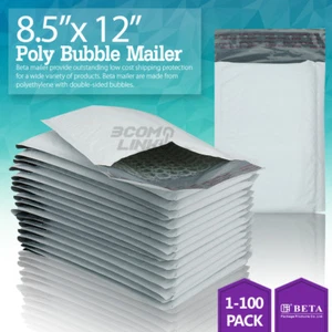 #2 8.5x12 (8.5x11) Poly Bubble Mailer Padded Envelope Shipping Bag 25,50,100 Pcs - Picture 1 of 25