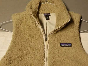 Patagonia Women's Los Gatos Natural Tan Full Zip Fleece Vest XS - Picture 1 of 3