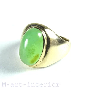 eleganter alter Gold Ring Jadeite Jade Jadering Goldring Goldschmied Punze 1950 - Bild 1 von 6