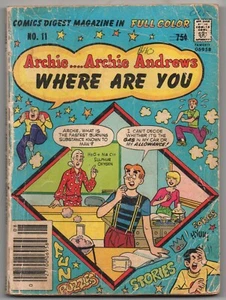 ARCHIE....ARCHIE ANDREW'S, WHERE ARE YOU COMIC DIGEST MAGAZINE #11. 1979. 2 - Picture 1 of 2