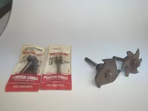 Lot 4 Porter Cable Carbide Router Bits 1/4 Shank 2 Flute Kurf & Hinge Butt Slot - Picture 1 of 14