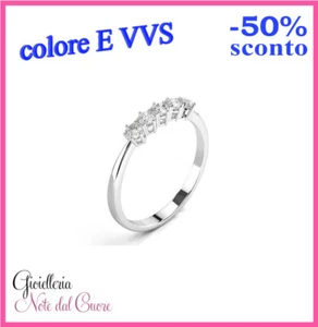 ANELLO RIVIERA VERETTA IN ORO BIANCO CON DIAMANTI NATURALI E VVS 1.25 CARATI - Foto 1 di 4