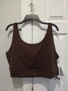 Nike Yoga Dri Fit Sports Bra Women's 3X Brown NEW Tight Fit Work Out Gear - Picture 1 of 9