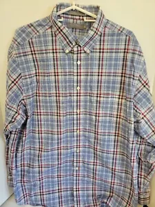 Daniel Cremieux men's XL Blue Plaid Cotton Long Sleeve - Picture 1 of 5