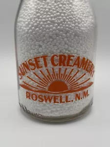 *SUNSET CREAMERY / ROSWELL, N.M.**SETTING SUN**ORANGE PYRO**EXCELLENT CONDITION* - Foto 1 di 9
