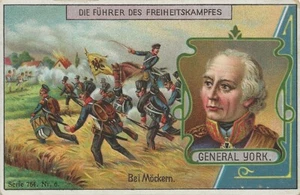 69/432 Imagen de Colección General York Möckern Soldados Ataque Bandera - Göbel - Zdjęcie 1 z 2