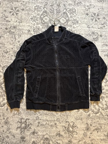 Nike Supreme Velour Monogram Track Jacket Nero Taglia Media