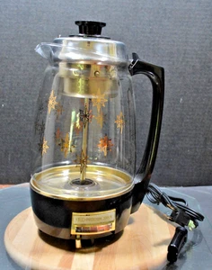 Proctor Silex 70102 Vintage Percolator Coffee Maker Atomic Star Design 60s MCM - Picture 1 of 11