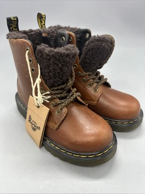 Dr. Martens Kid's Collection 1460 Serena boots with a faux-fur lining Size 13 - Image 1 of 4