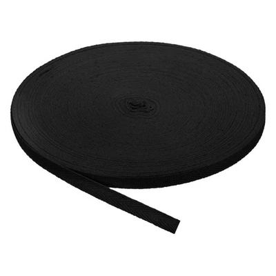 Twill Tape, 1Pcs 45 Yard x 8mm Cotton Ribbon Herringbone Tape for Bags (Black) Foto 1 de 4