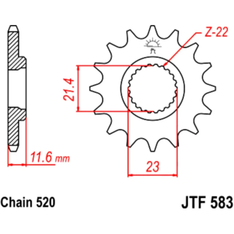 13Z 520 JT Sprockets Ritzel - Ideal für Aftermarkt und Erstausrüstung - Bild 1 von 1