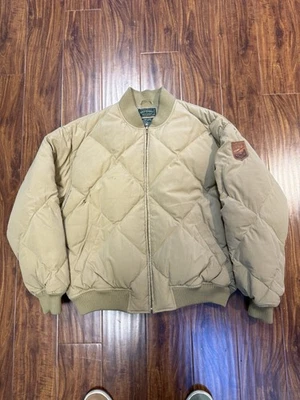 Vintage 90s Polo Country Ralph Lauren Puffer Down Jacket Coat Brown Tan Size XL - Image 1 of 4