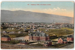 Vogelperspektive, Pocatello, Idaho Vintage Postkarte 1910er Jahre - Bild 1 von 2