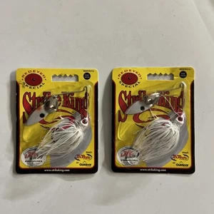 2 Strike King bass red eye special finezza spinnerbait lama 3/16 Ozholo bianco - Foto 1 di 2