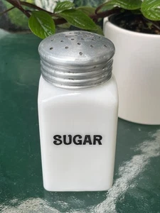 Vintage McKee SUGAR RANGE SHAKER  - 5" White Milk Glass - Picture 1 of 6