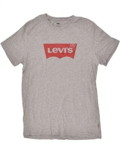 LEVI'S Mens Tall Slim Graphic T-Shirt Top XL Grey Cotton AU20 - Picture 1 of 3